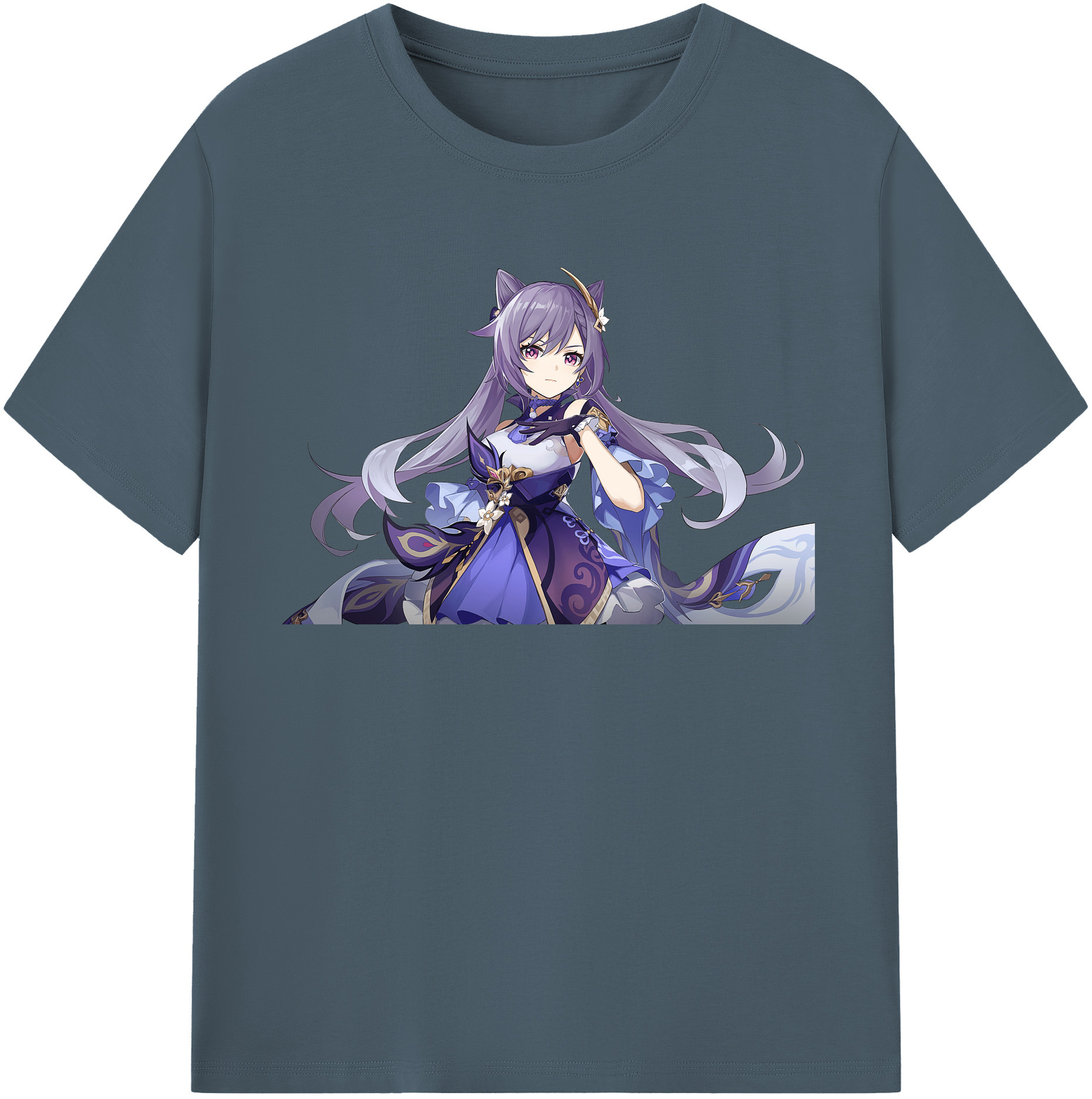 げんし神 刻晴 こくせい genshin Kokusei 綿100％半袖Tシャツ（フロントプリント）